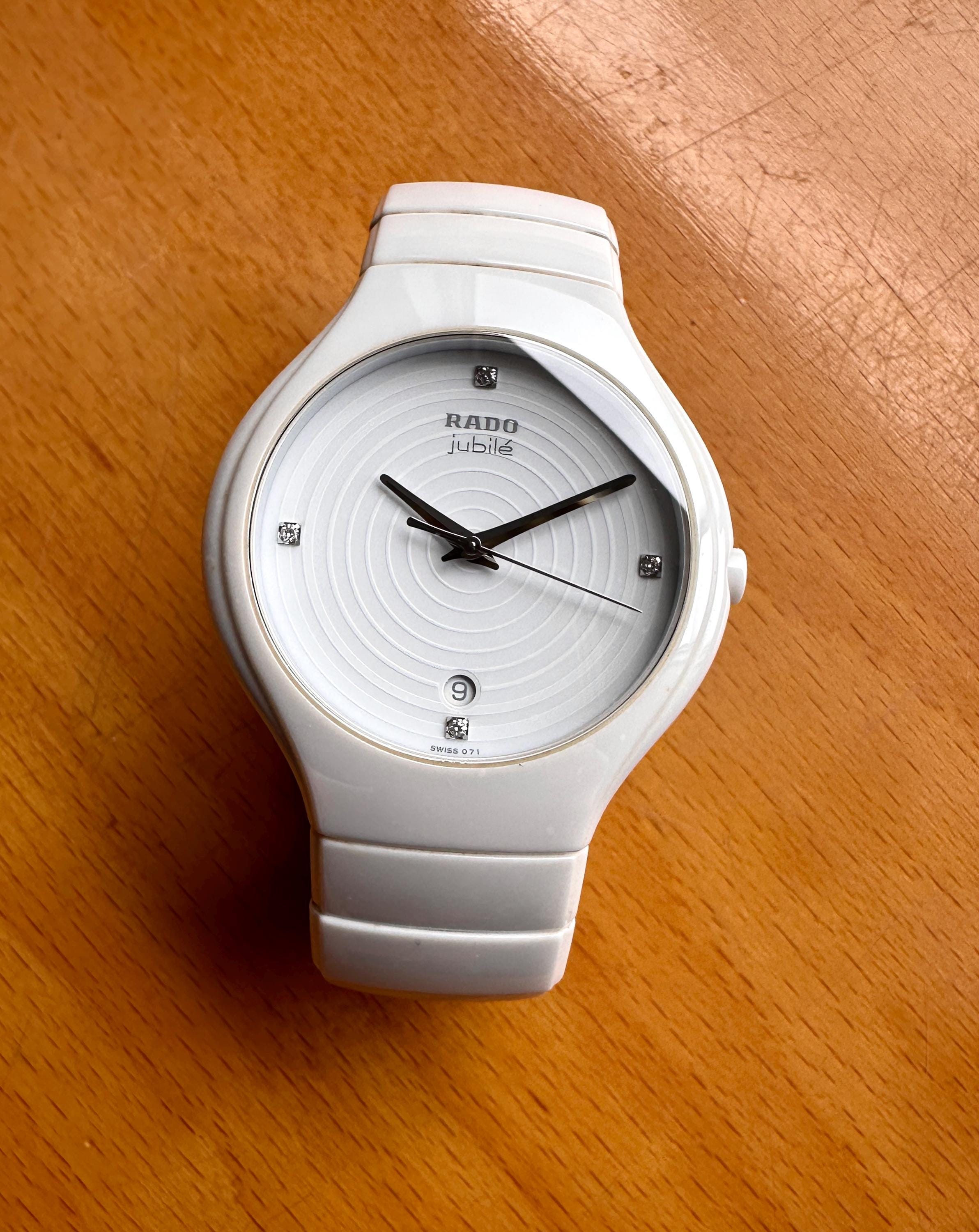 Rado Diastar Ceramic White Diamond Dial Men's Watch Ref: 115.0695