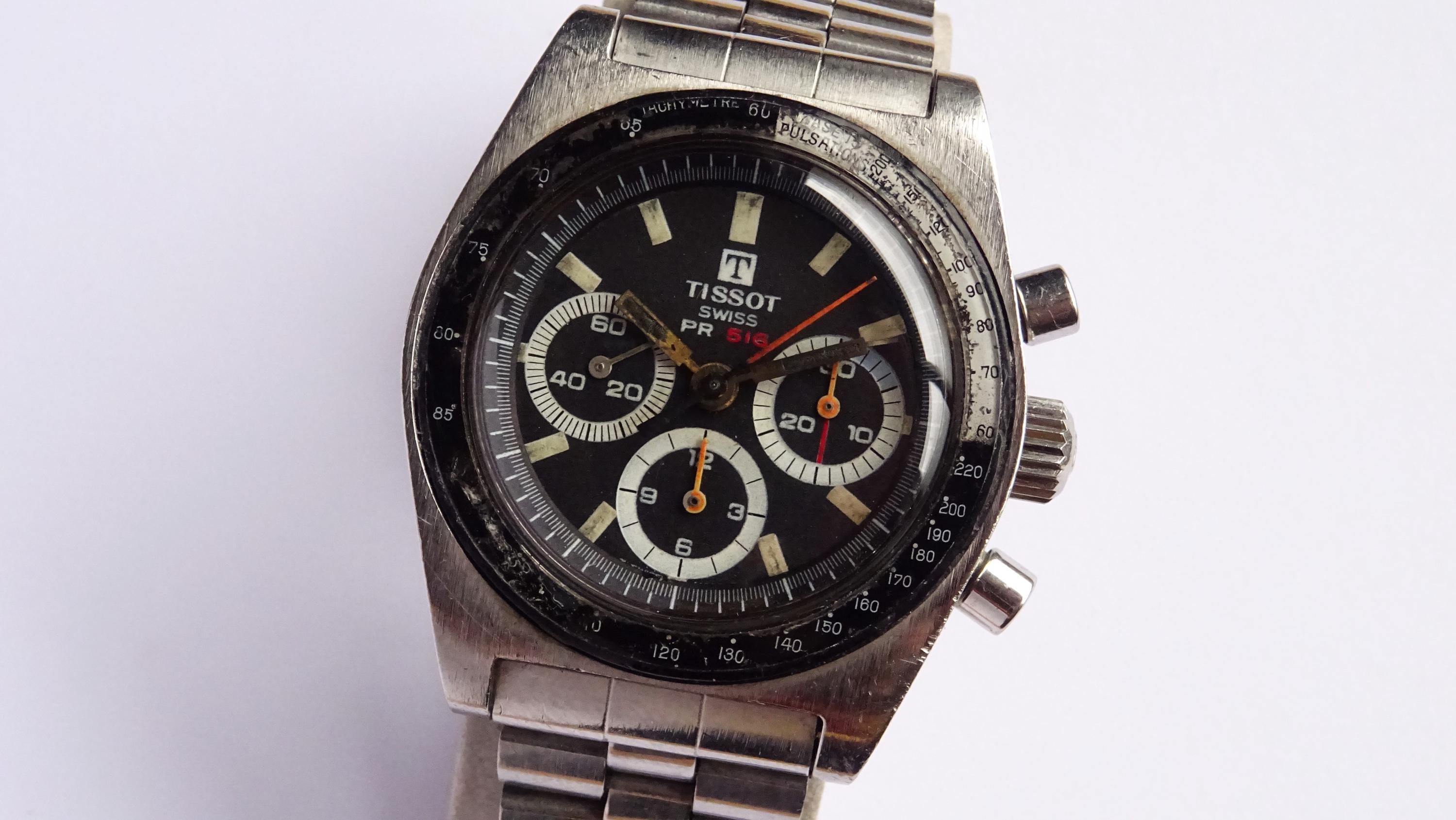 Tissot PR 516 Panda Chronograph Men's Watch Manual Wind Ref: 40528