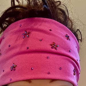 Ride &#39;em Bling Headscarf, Women&#39;s Bandana, Bandanna for Bikers Bad Hair, Blinged Out Head Cover