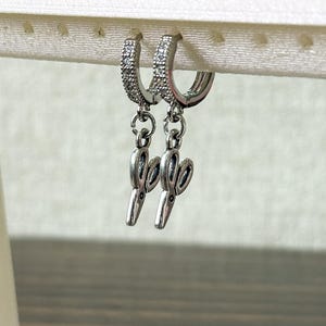 Small Silver Scissor Earrings | Wlw Jewelry, Lesbian Earrings, Lgbt Accessories, Pride Month Jewelry, Lesbian Accessories, Wlw Gift for Her