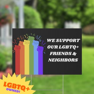 LGBTQ Support Yard Zeichen, Love is Love, Pride, LGBTQ, Menschenrechte, LGBTQ, LGBTQ+ Türschild, LGBTQ+ Unterstützung, LGBTQ+