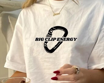 Big Clip Energy Carabiner Shirt, WLW Shirt, Sapphic, Queer Fashion, Baggy Graphic Tee, Bisexual, Subtle Lesbian, Lesbian Pride, OVERSIZED
