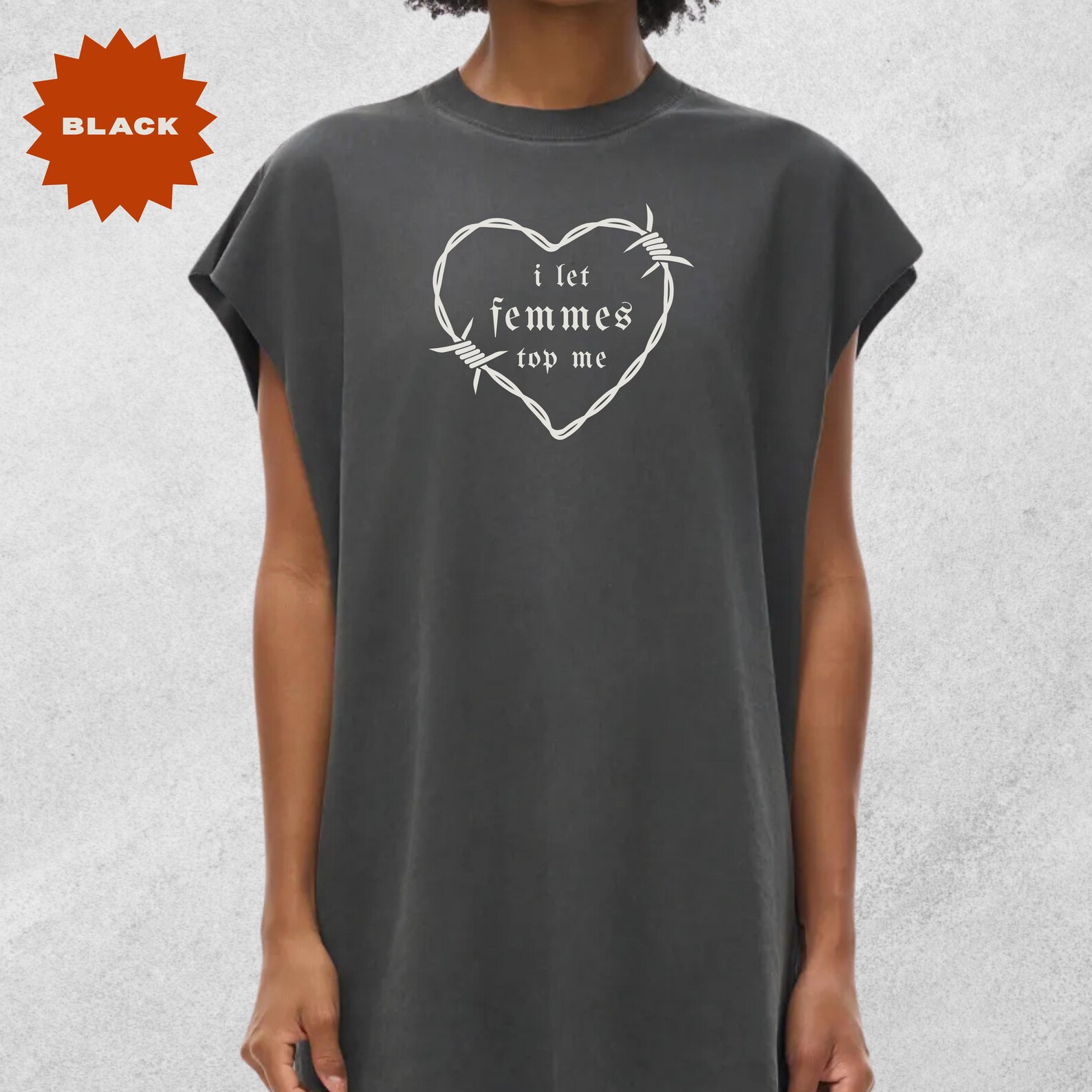 Top Me I Let Femmes Top Me Tank, Vintage Wash, Queer Pride Shirt - Etsy
