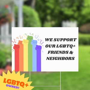 LGBTQ Support Yard Zeichen, Love is Love, Pride, LGBTQ, Menschenrechte, LGBTQ, LGBTQ+ Türschild, LGBTQ+ Unterstützung, LGBTQ+