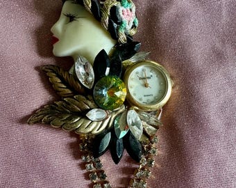 Bonetto art-deco broche uit de jaren 70