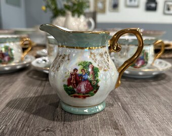 アンティーク　お茶セット　fame AL JAPAN Vintage Imperial Japan Design China Mint Tea Set - Etsy