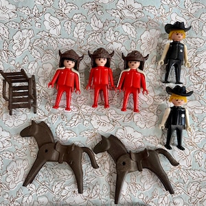 1970’s Geobra Playmobil Western Figurines Set