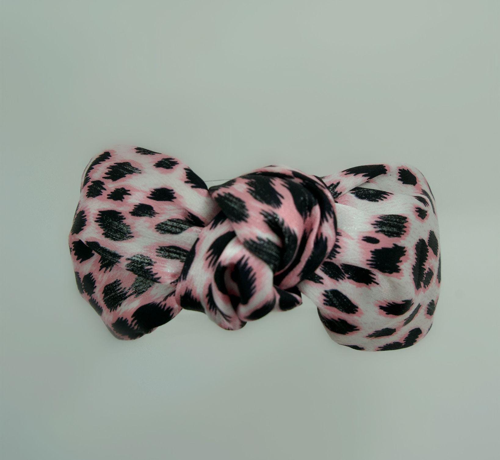 Leopard Print Silky Satin Knot Headband - Etsy display picture 3