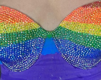 Rainbow Custom Made Bra - Celebrate Your Colorful Spirit!