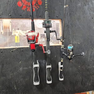 Supporto da parete per canna da pesca, portacanne per garage o barca, clip di stoccaggio in 3 misure, organizer per attrezzatura da pesca - Supporto da parete per canna da pesca