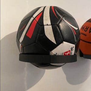 Football Wall Mount Display Rack – Ball Holder for Soccer, Basketball, Rugby, Memorabilia, Home Gym or Kids Room Sports Ball Display