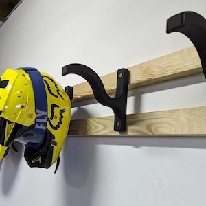 Pointy Motorcycle Helmet Hanger - Foam-Friendly Wall Mount, Secure & Space-Saving, Perfect for Any Helmet - Multi Color