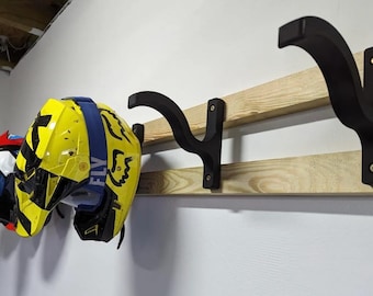 Pointy Motorcycle Helmet Hanger - Foam-Friendly Wall Mount, Secure & Space-Saving, Perfect for Any Helmet - Multi Color
