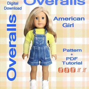 Modello di salopette American Girl – Modello di cucito digitale