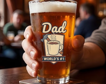 Dad Pint Glass, Vintage Style Barware, Handyman Gift