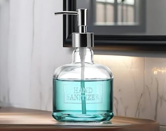 Glass Soap Dispenser: 18 oz Oil Rubbed Bronze Pump, Elegant Bathroom Decor