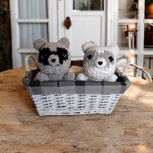 Handmade Crochet Raccoon Plushie