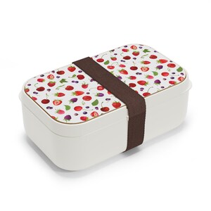 Fiambrera Bento de Frutas - Recipiente para Preparar Comidas Saludables, Linda Fiambrera para Niños y Adultos, Estuche Portátil para Guardar Alimentos, Bolsa de Almuerzo Ecológica,
