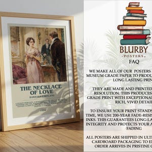 The Necklace Of Love by Barbara Cartland | Book Poster | Literary Art Gift For Book Lover | Novel Inspired Wall Art | Free Delivery image 11