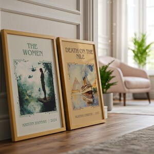 The Women by Kristin Hannah Minimalist Print, Historical Fiction Book Wall Art, Bookish Gift, Reading Nook Poster image 4