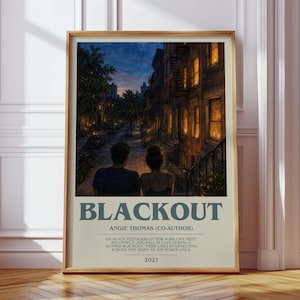 Blackout bookish book poster by Angie Thomas (Co-Author) – framed literary art print