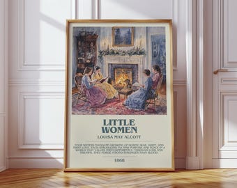 Little Women by Louisa May Alcott | Book Poster | Literary Art Gift For Book Lover | Novel Inspired Wall Art | Free Delivery