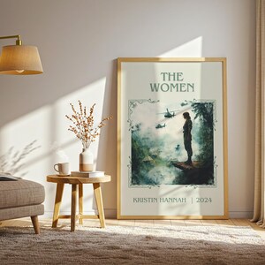 The Women by Kristin Hannah Minimalist Print, Historical Fiction Book Wall Art, Bookish Gift, Reading Nook Poster image 2
