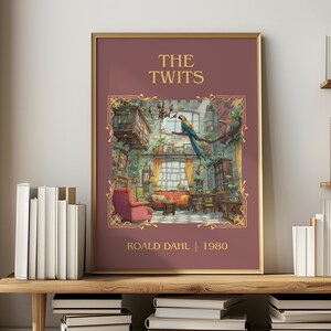ロアルド・ダール著『ツイッツ』｜ブックポスター｜読書好きの方への文学アートギフト｜小説風ウォールアート｜送料無料
