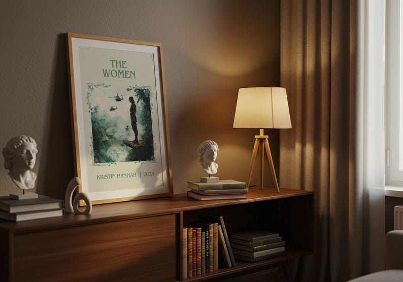 The Women by Kristin Hannah Minimalist Print, Historical Fiction Book Wall Art, Bookish Gift, Reading Nook Poster image 6