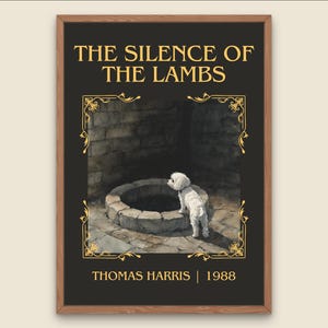The Silence Of The Lambs von Thomas Harris Hochwertiger Posterdruck.Schnelle Lieferung Wandkunst. Autor, Titelbuch / Roman Kunstwerk minimalistisches Geschenk
