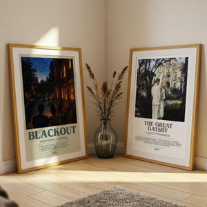 Blackout bookish poster paired in gallery wall – literary art prints