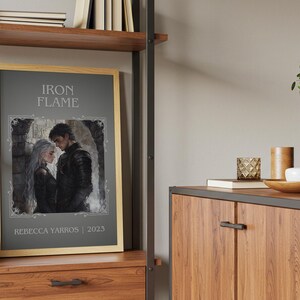 Iron Flame by Rebecca Yarros Minimalist Print, Fantasy Book Wall Art, Bookish Gift, Reading Nook Poster image 3