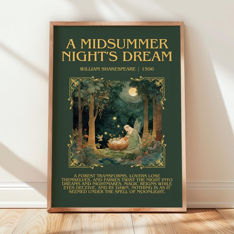 A Midsummer Night's Dream Book Cover - Etsy