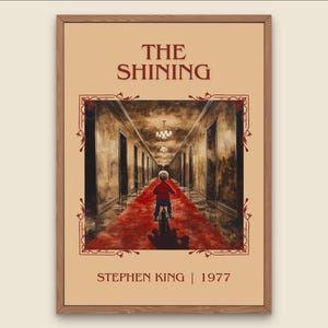 The Shining by Stephen King High Quality Poster Print-Free Delivery Wall Art. Author Book Artwork-Minimalist Gift Nook Gift Library
