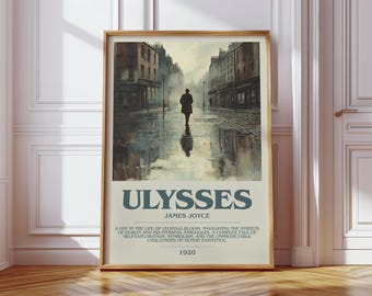 Ulysses by James Joyce Modern Book Print Poster, Classic