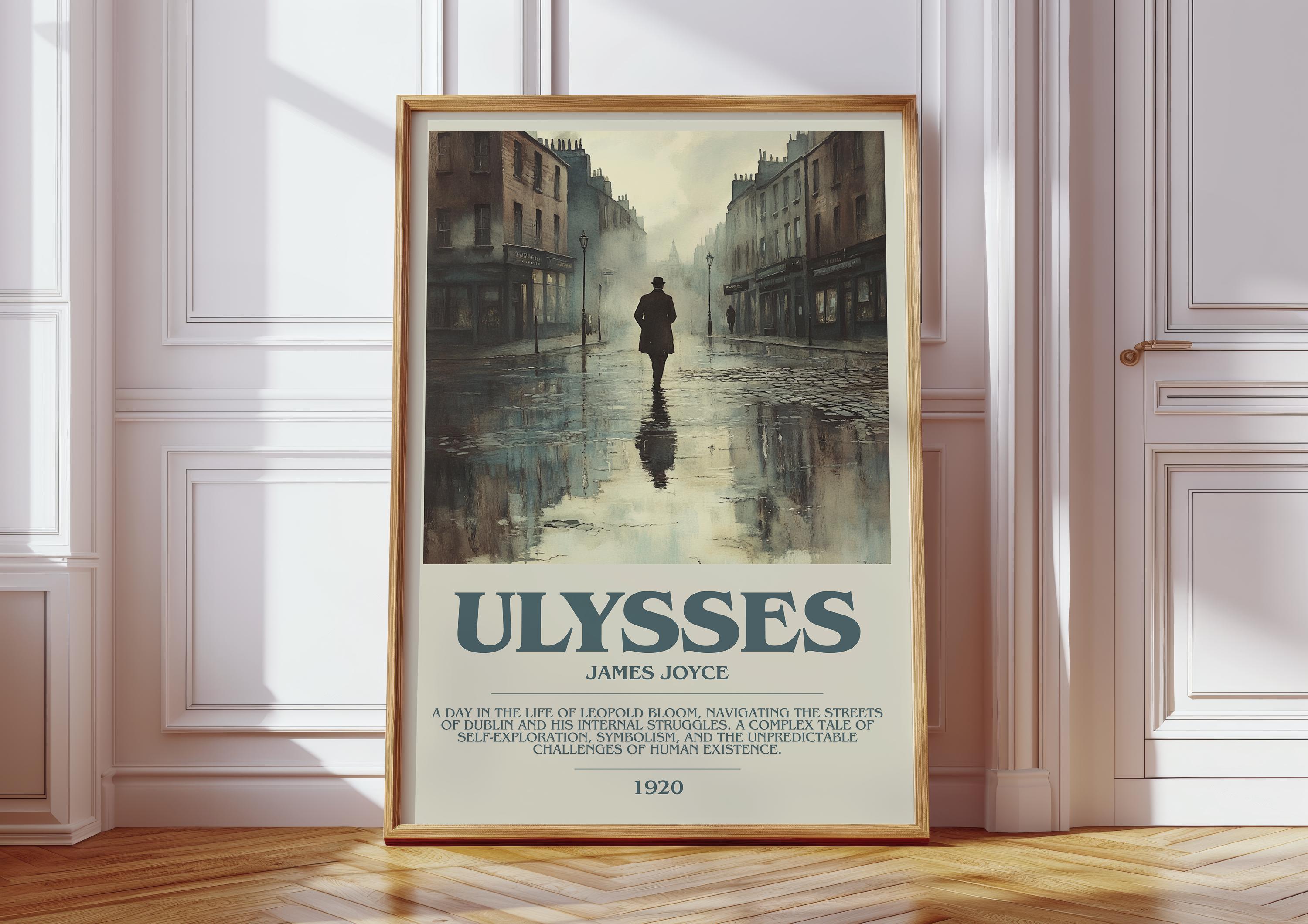 Ulysses by James Joyce Modern Book Print Poster, Classic