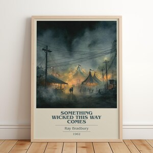 Something Wicked This Way Comes by Ray Bradbury | Book Poster | Literary Art Gift For Book Lover | Novel Inspired Wall Art