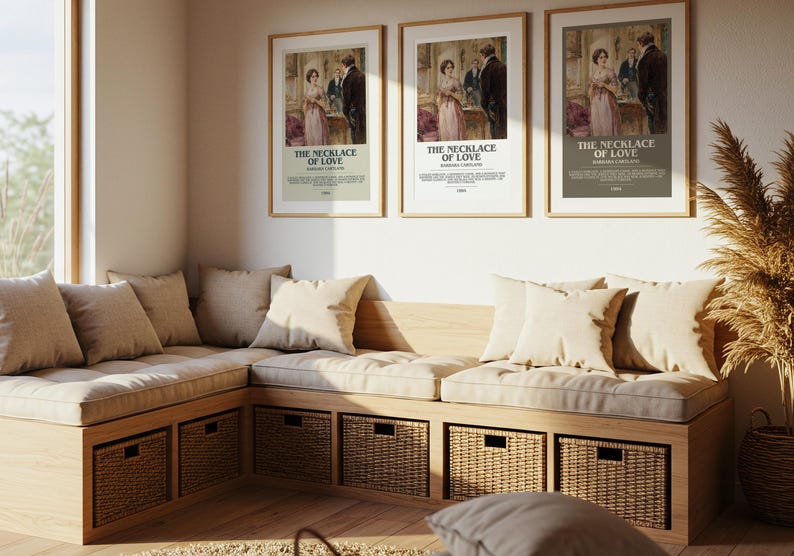 The Necklace Of Love by Barbara Cartland | Book Poster | Literary Art Gift For Book Lover | Novel Inspired Wall Art | Free Delivery image 8