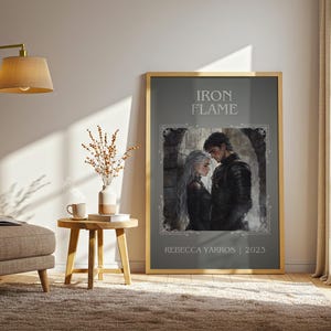 Iron Flame by Rebecca Yarros Minimalist Print, Fantasy Book Wall Art, Bookish Gift, Reading Nook Poster image 2