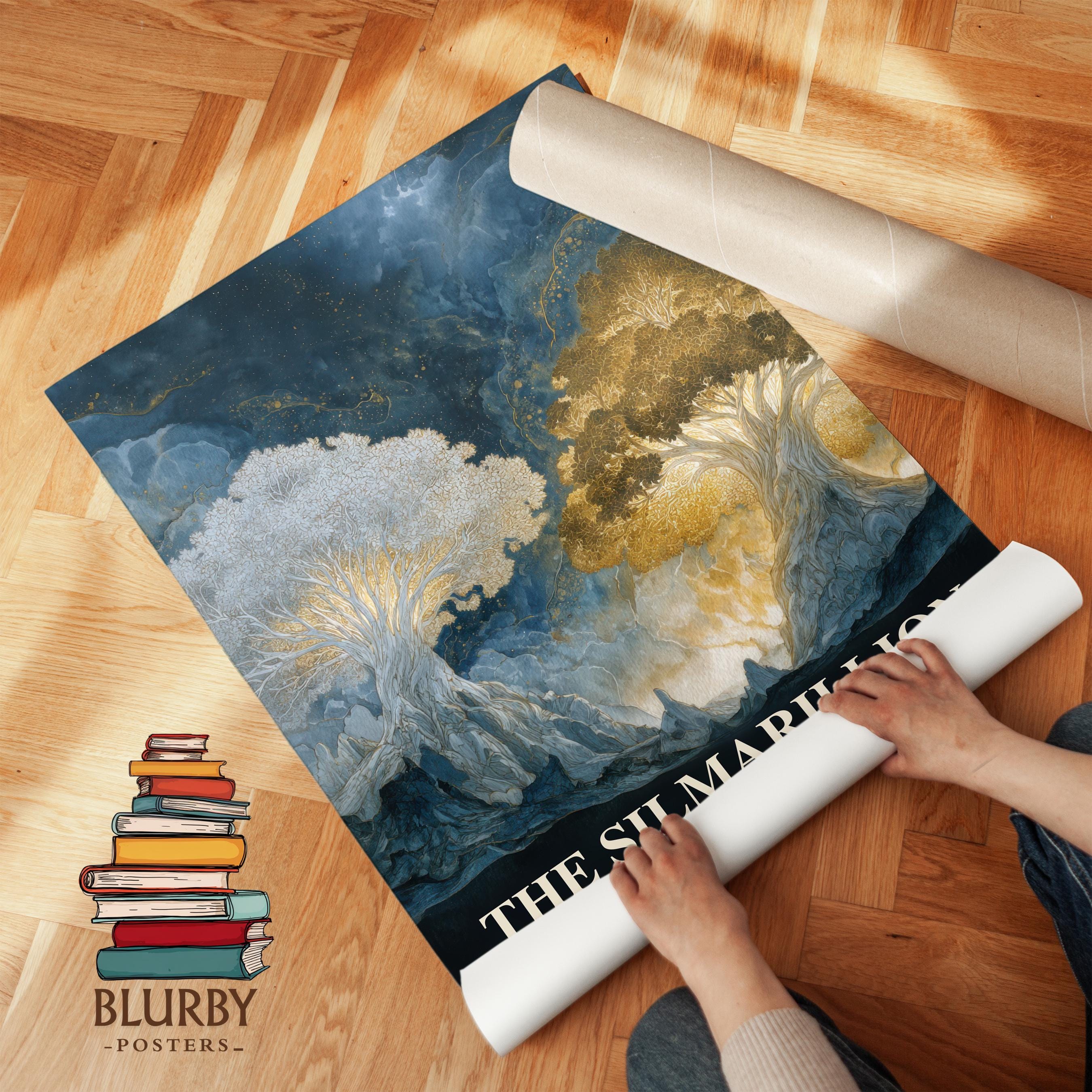 The Silmarillion by J. R. R. Tolkien Book Watercolour Poster