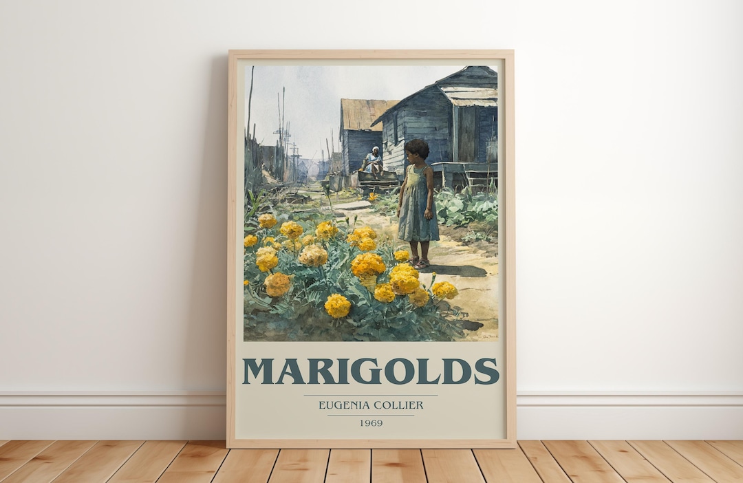 Marigolds by Eugenia Collier Modern Minimalist Poster, Literary Fiction Book Art, Bookish Gift ...