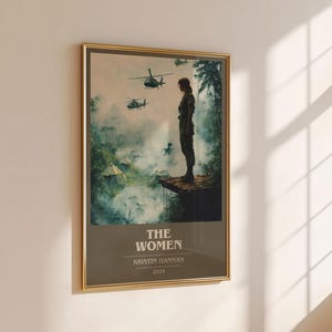 The Women by Kristin Hannah Modern Minimalist Poster, Historical Fiction Book Art, Bookish Gift, Reading Nook Print image 4
