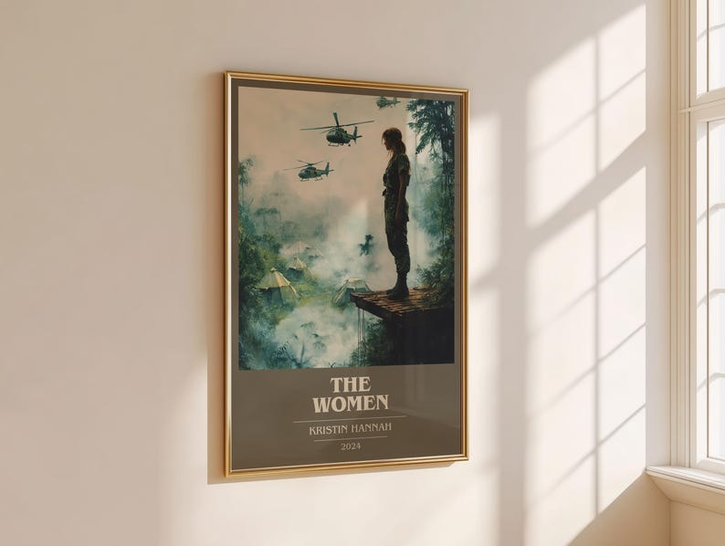 The Women by Kristin Hannah Modern Minimalist Poster, Historical Fiction Book Art, Bookish Gift, Reading Nook Print image 4
