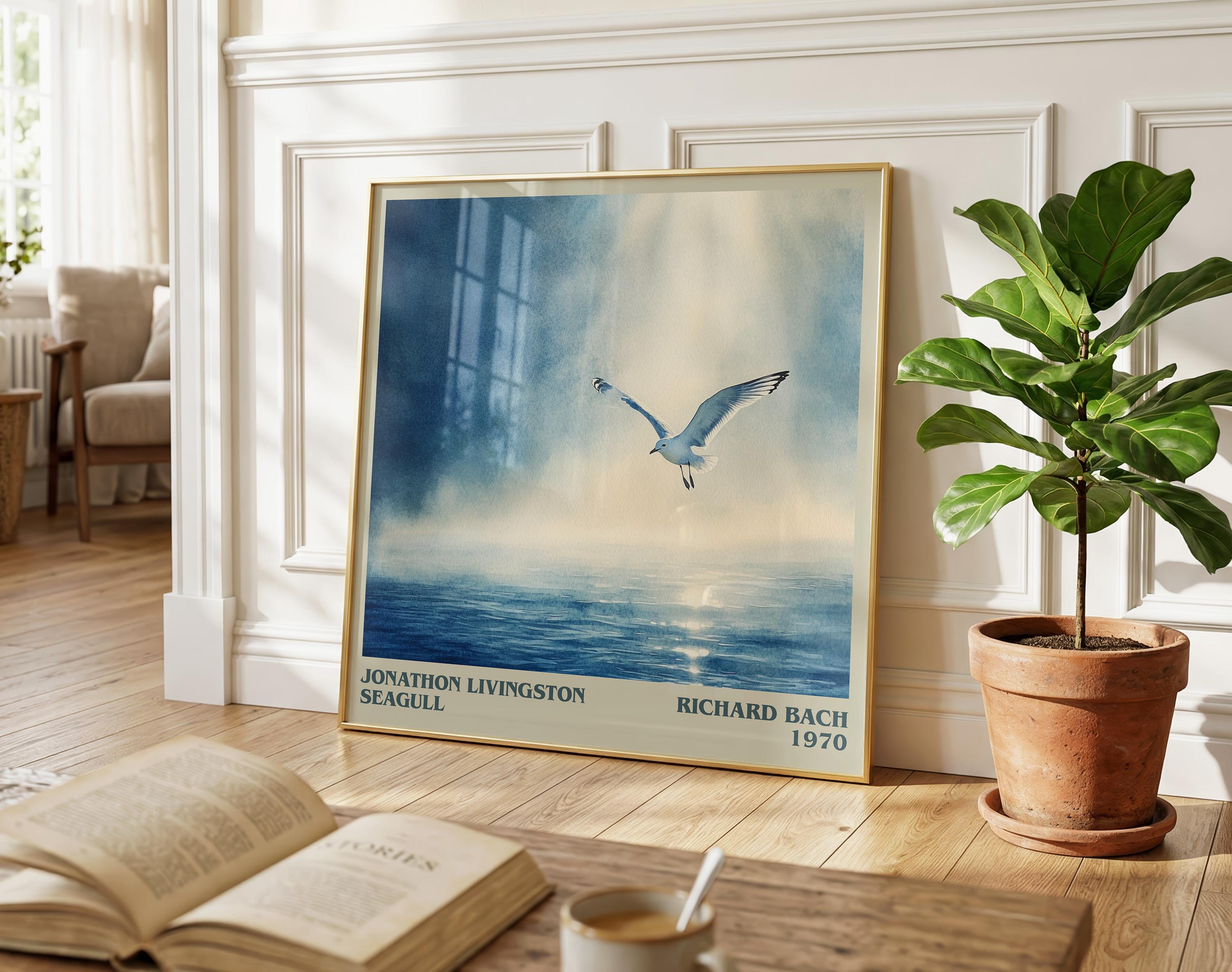 Jonathan Livingston Seagull by RICHARD BACH Square Book Print