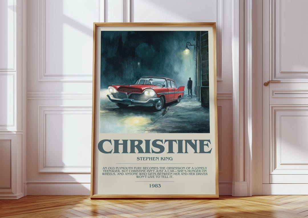 Christine by Stephen King Descriptive Poster Print. Free Delivery Wall ...