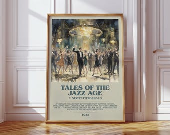Tales Of The Jazz Age by F. Scott Fitzgerald | Book Poster | Literary Art Gift For Book Lover | Novel Inspired Wall Art