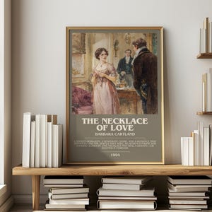 The Necklace Of Love by Barbara Cartland | Book Poster | Literary Art Gift For Book Lover | Novel Inspired Wall Art | Free Delivery image 6