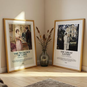 The Necklace Of Love by Barbara Cartland | Book Poster | Literary Art Gift For Book Lover | Novel Inspired Wall Art | Free Delivery image 7