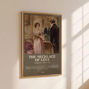 The Necklace Of Love by Barbara Cartland | Book Poster | Literary Art Gift For Book Lover | Novel Inspired Wall Art | Free Delivery STYLE Z