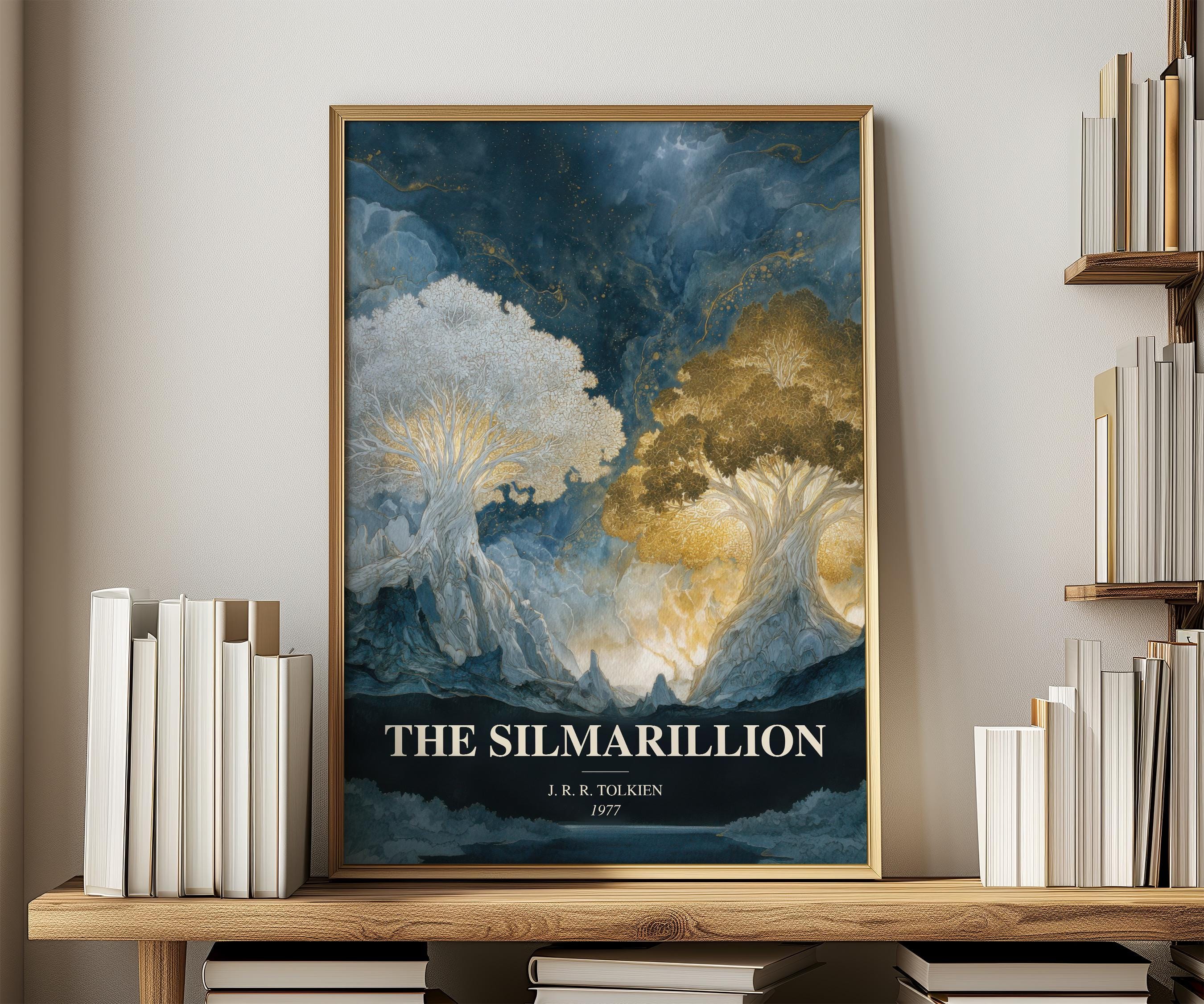 The Silmarillion by J. R. R. Tolkien Book Watercolour Poster